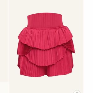 Andrea Iyamah Pink Pleated Hibi Shorts